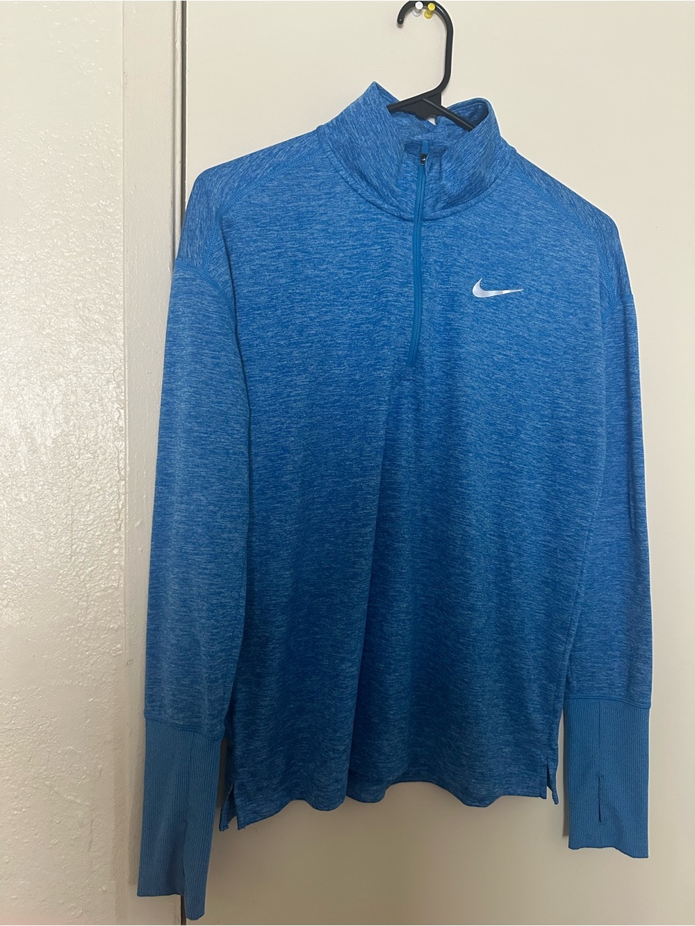 Nike Heathered Blue Half-Zip Performance Top